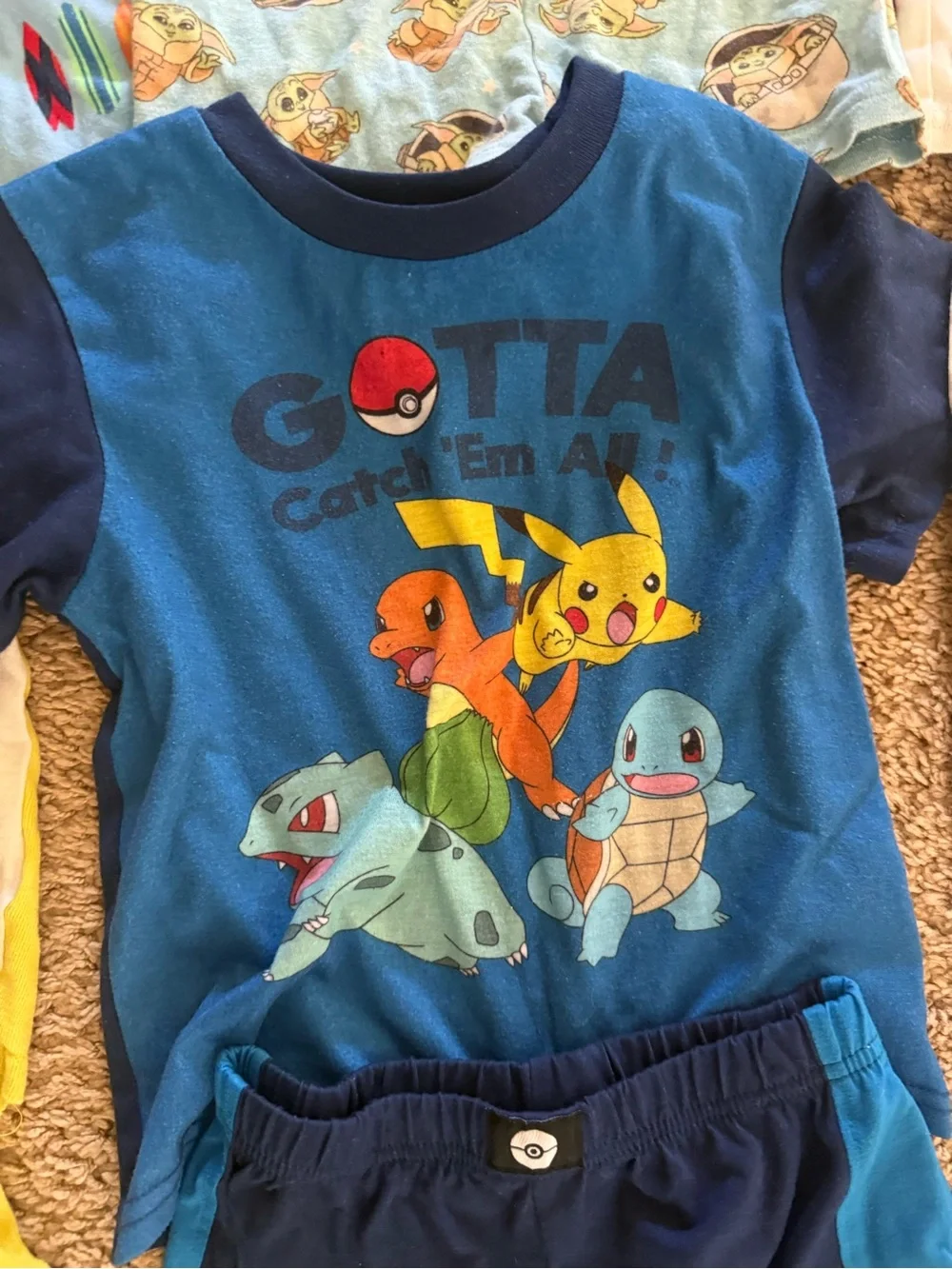 Boys pajamas set. Minion pokemon yoda size 6